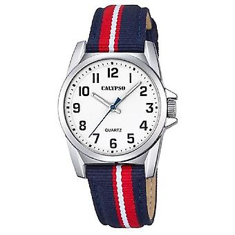 Calypso Junior Collection Quartz Analog Child Watch with Nylon K5707/3 Bracelet