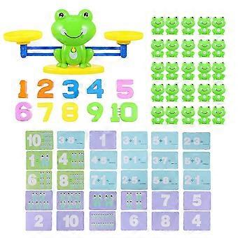 Frog Balance Seesaw Toy for Kids Math Learning, Educational Set with Number Cards & Frog Figures