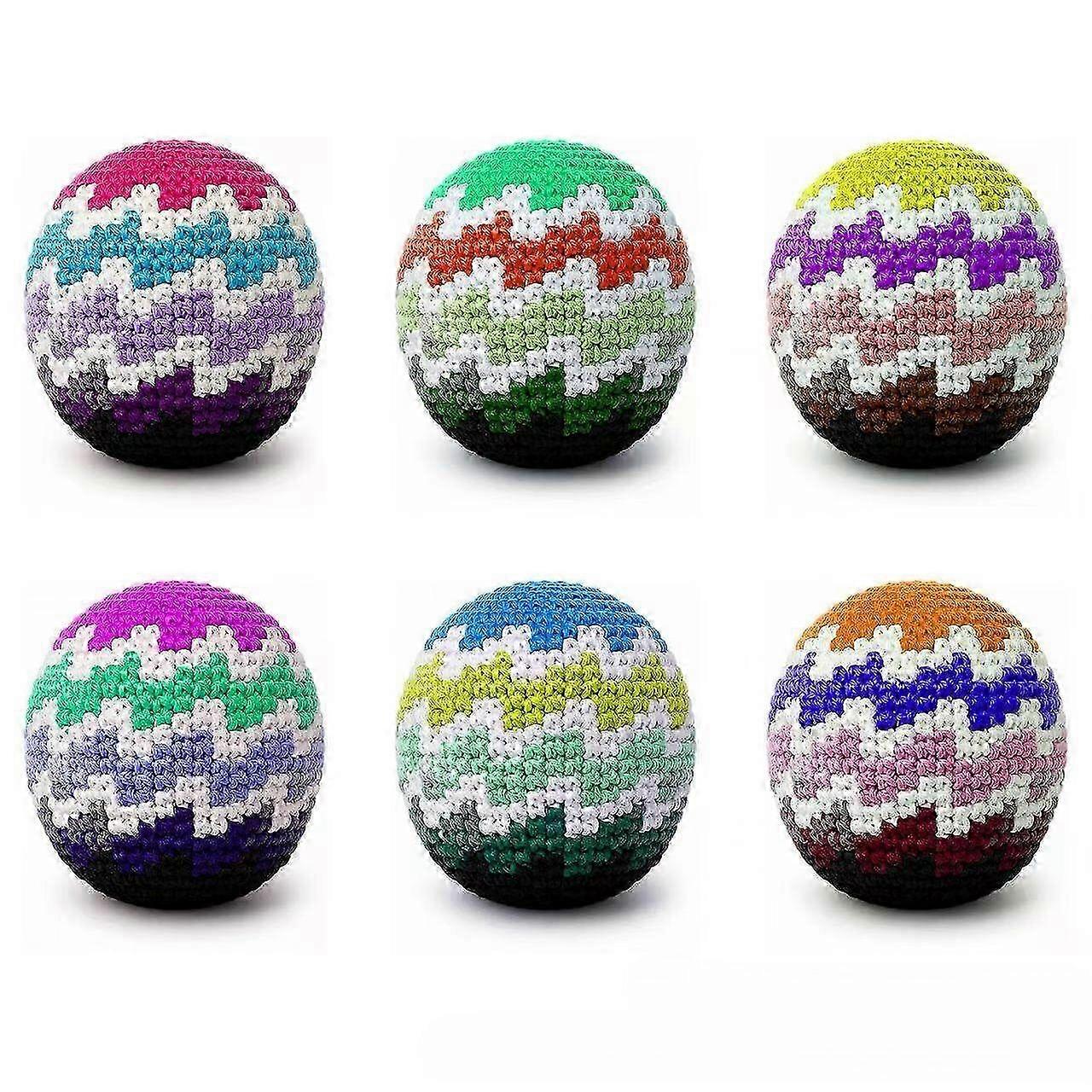 Handmade Crochet Footbag Zigzag Pattern