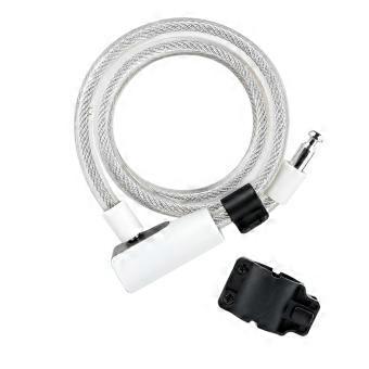 Steel Cable Bike Lock with PVC Outer Sleeve, Flexible Coiled Form and Key Lock Body for Routine Parking Stops and Carry Multicolor