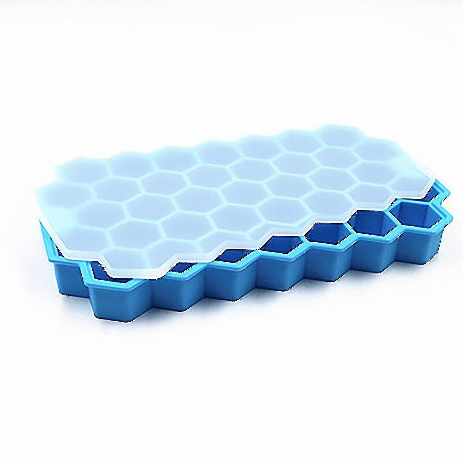 Silicone Honeycomb Shape Ice Cube Tray With Lid Ice Cube Maker Mold