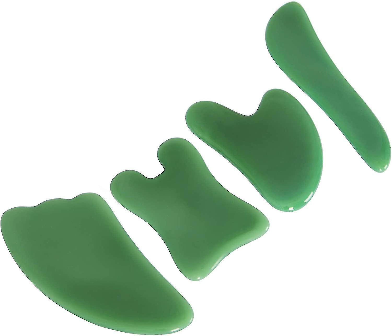 Guasha Massage Toolnatural Stone Gua Sha Board, 4pcs Guasha Stone Scraping Sets For Spa Acupuncture Physical Therapy