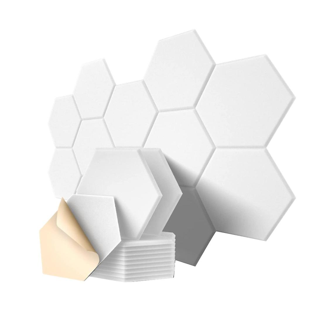 12 Pack Hexagon Acoustic Panels Beveled Edge Sound Proof Foam Panels,sound Proofing Padding For Wal