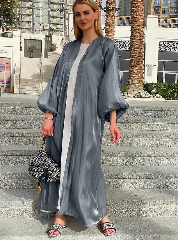 MEYINI Vestido De Mujer Kaftan Dubai Islámico Abaya Musulmanes