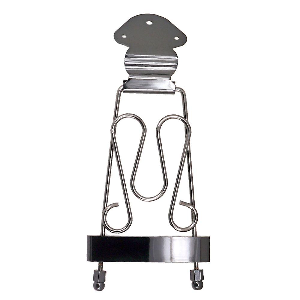 Trapeze Tailpiece Bridge Wired Frame For 6 String Jazz Guitar Black