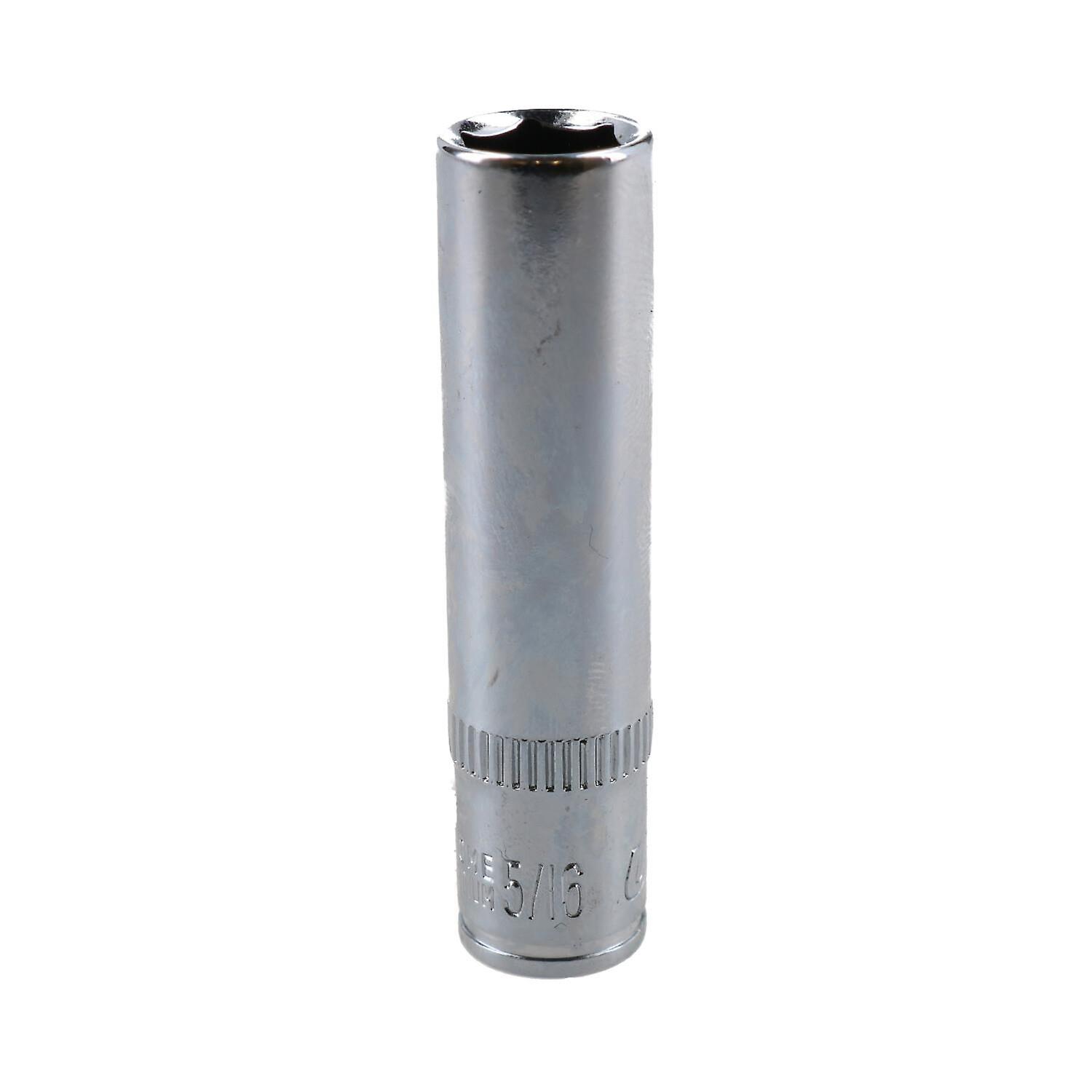 5/16" Deep SAE Socket 1/4" Drive 48mm Length 6 Point Chrome Vanadium Steel