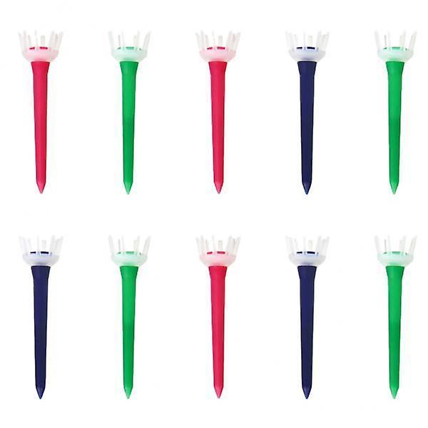 2x10pcs Premium PE Plastic Golf Tees Crown Claw Tee Replacement Assorted 60mm