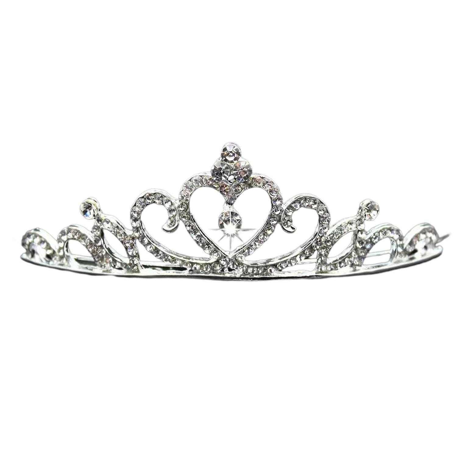 Minimalist Crown Head Accessory Sturdy Rhinestone Shiny Head Accessory for Special Occasions