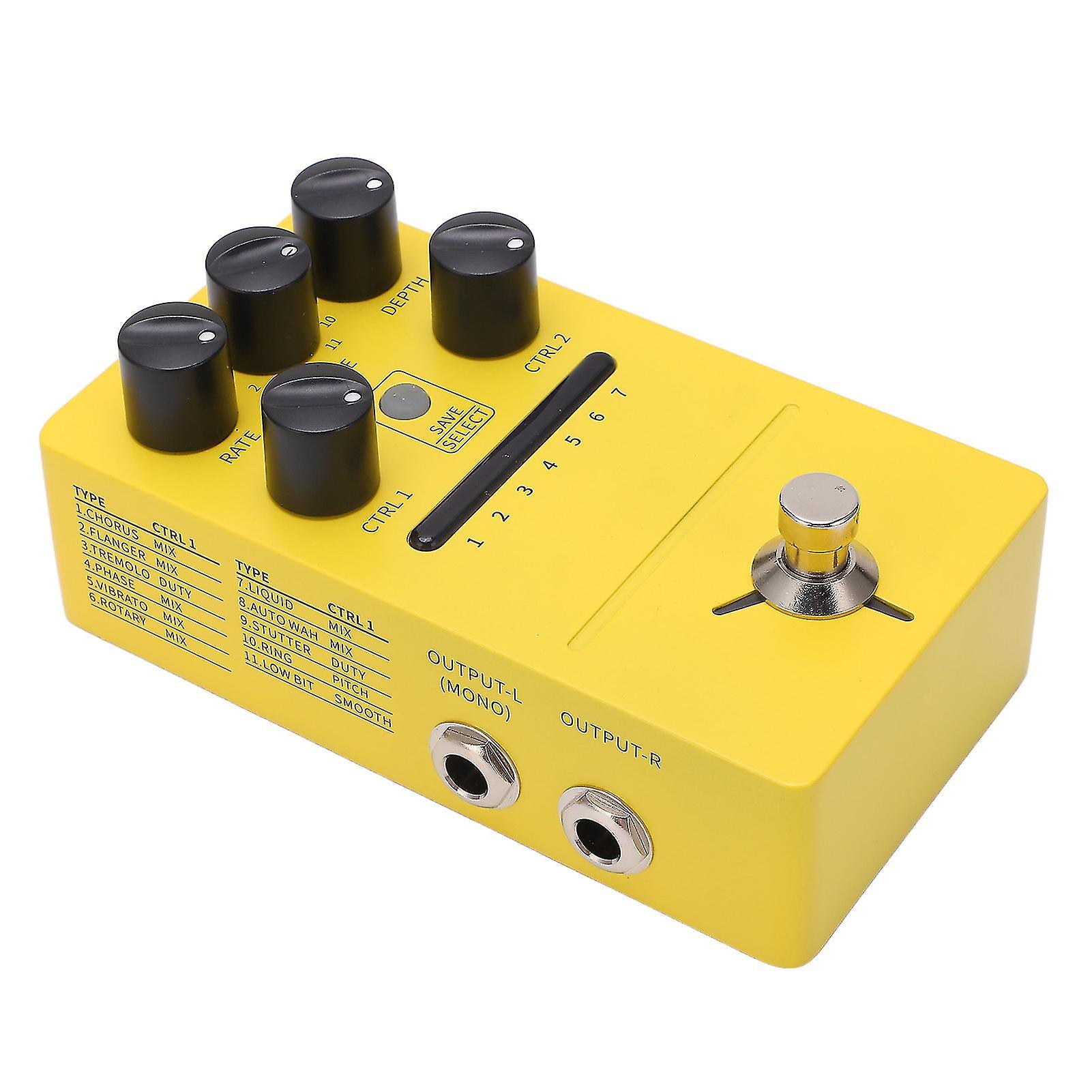 Multi Modulation Pedal Stereo 11 Modulation Effects True Bypass Phase Shifting Trill for Electric Guitar FS05 