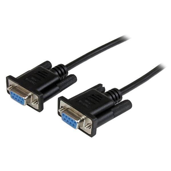 StarTech.com 2m Black DB9 RS232 Serial Null Modem Cable F/F SCNM9FF2MBK