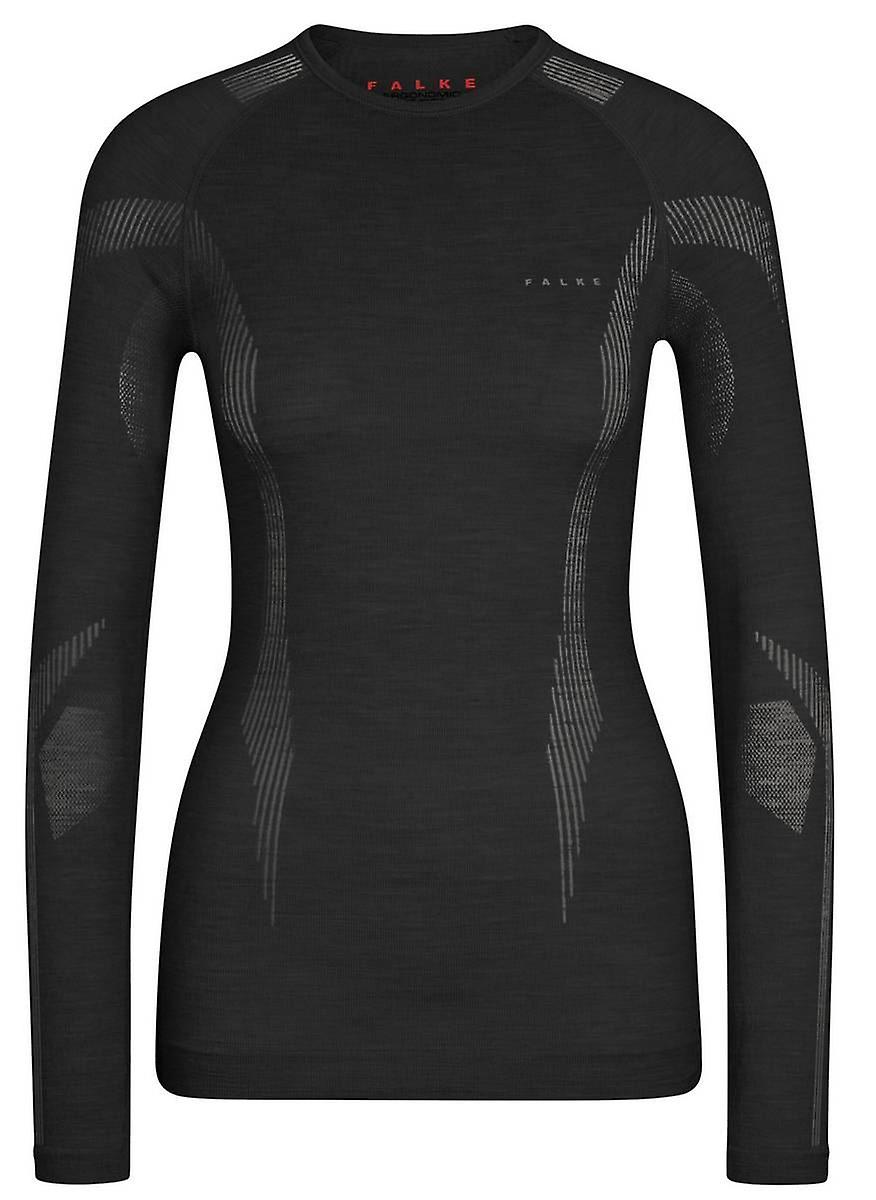 Falke Lange Mouwen Wollen Tech Overhemd - Zwart