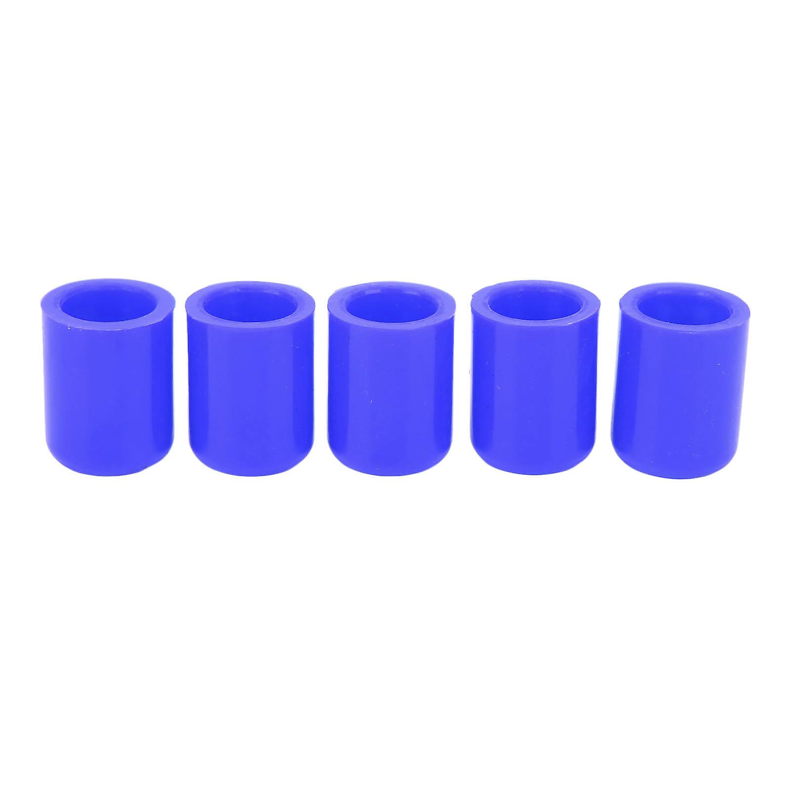 5Pcs Automotive Intake Vacuum Hose Cap Silicone Weather Resistant Vacuum Hose End for 19mm Tube Blue