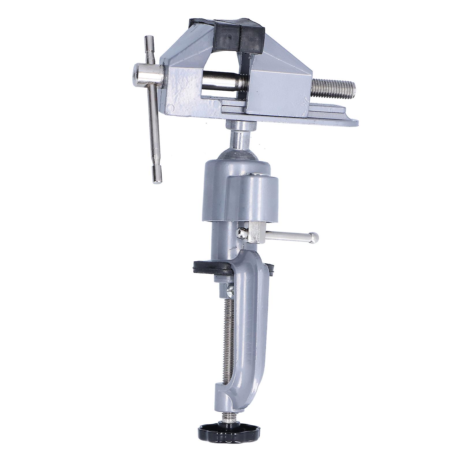 Universal Table Vise Aluminum Alloy 360° Rotatable Small Stable Bench Vise for Woodworking Garden