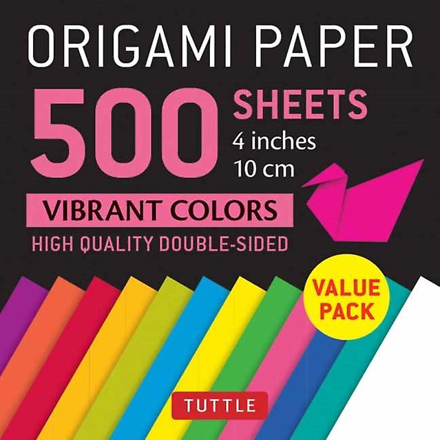 Origami Paper 500 Sheets Vibrant Colors 4 10 Cm by Tuttle Publishing Looseleaf Book