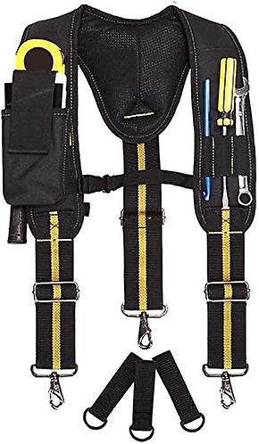 Work Suspenders Padded Tool Holder Suspenders With Mobile Phone Pouch Sleeves Adjustable Suspenders Suitable For Electrician Carpenter