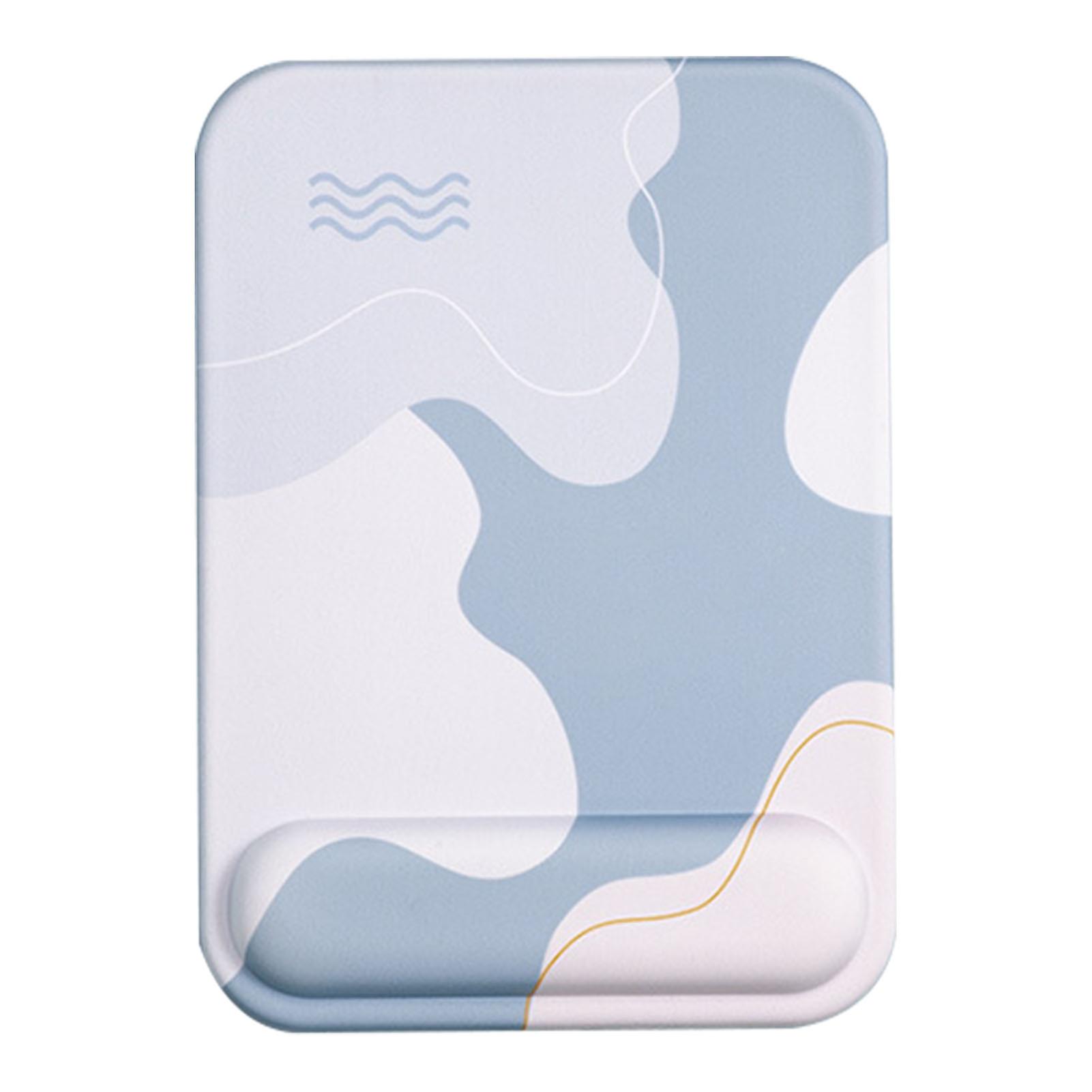 Ergonomic Keyboard Mouse Pad Set with Memory Foam Wrist Rest Support for Computer Blue