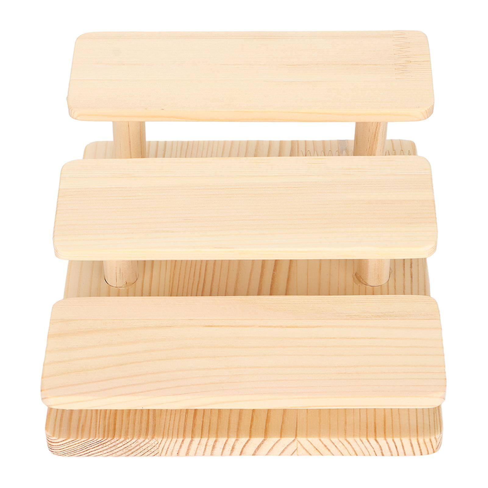 Brillenrahmen Ständer Log Material Lagerung Display-Funktion Mehrere Höhen Rustikaler Stil Holz Brillenhalter