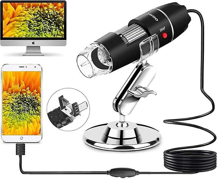 USB Microscope 8 LED USB 2.0 Digital Microscope, 40-1000x Magnification Endoscope