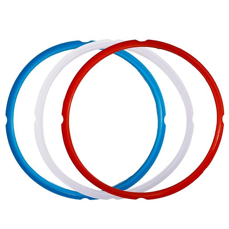 Δαχτυλίδι σφράγισης σιλικόνης για τα εξαρτήματα κατσαρόλας χύτρας ταχύτητας, ταιριάζει σε μοντέλα 5 ή 6 τετάρτων, κόκκινο, μπλε και κοινό διαφανές λευκό, P~10430