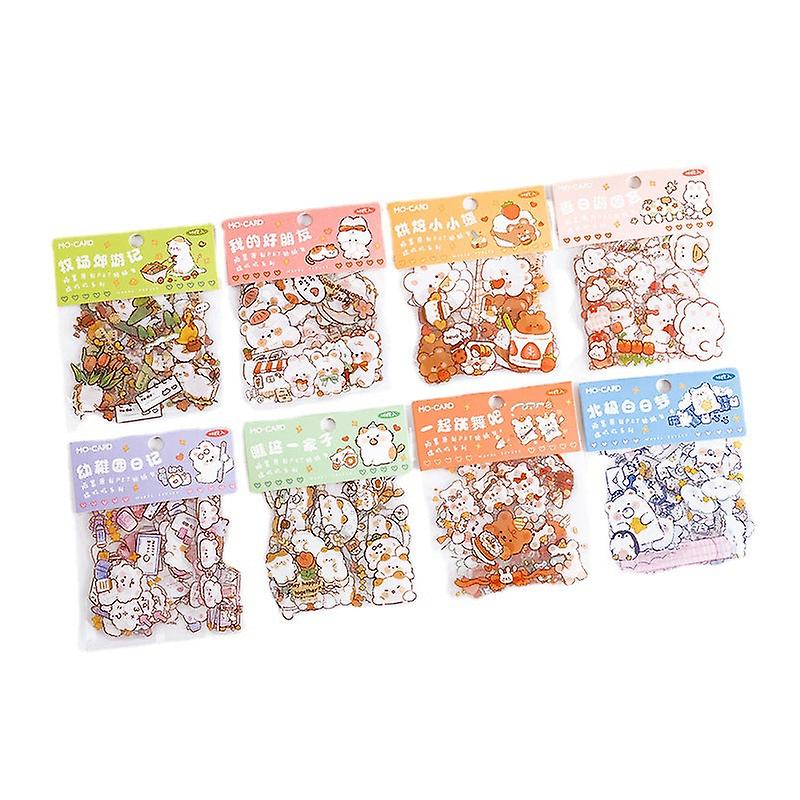 46Pcs Sticker Pack Cute Handbook Journal Pet Animal Creative