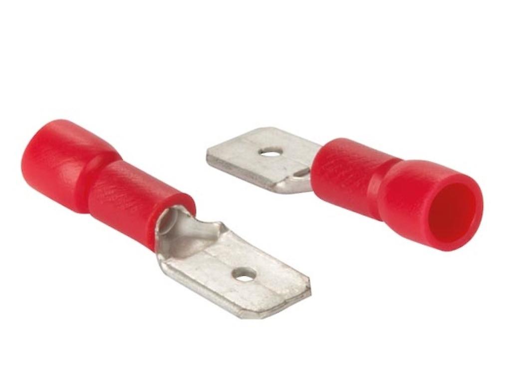 Male connector 6.4 mm Red