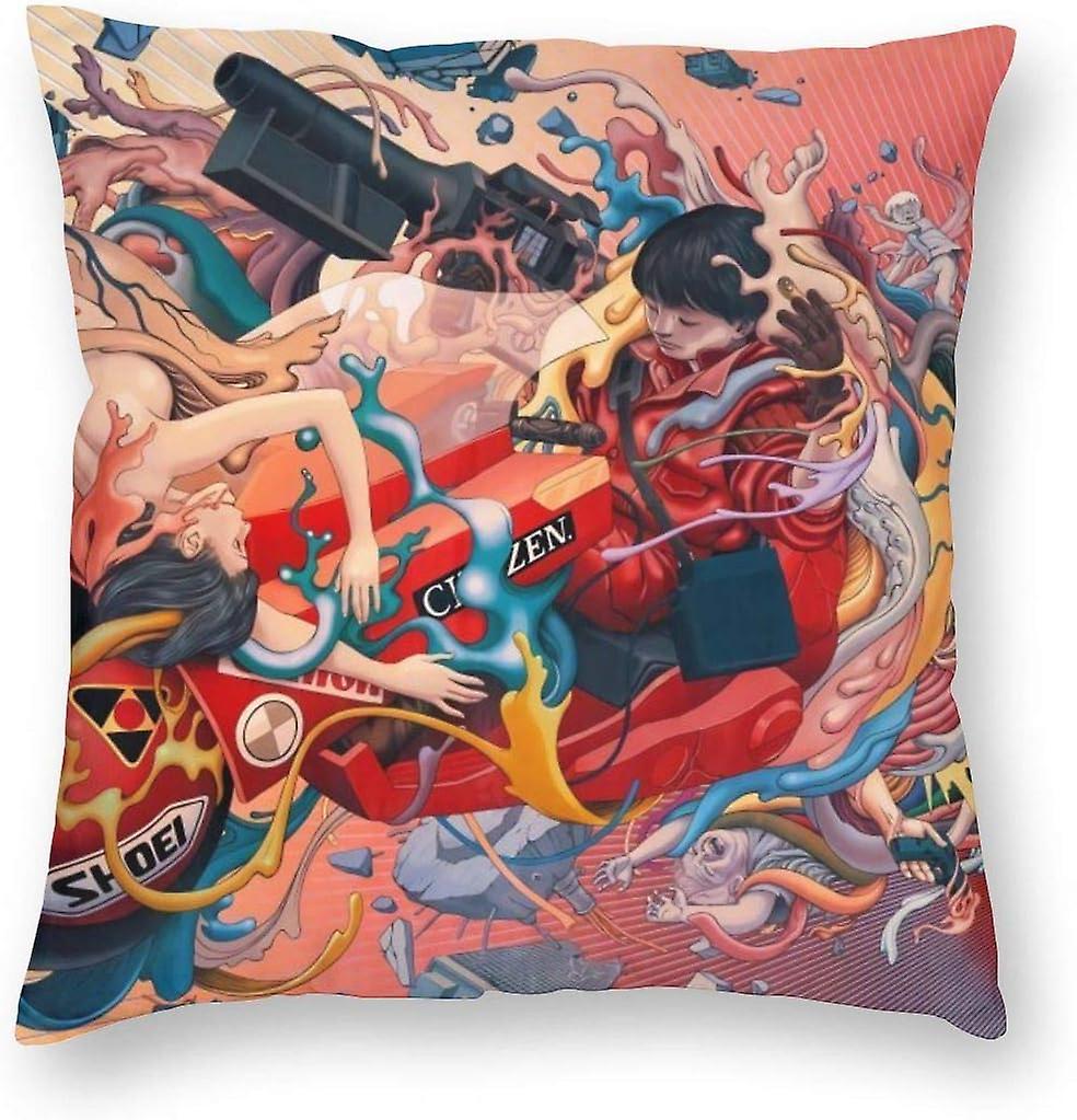 アキラスクエアソフトデコラティブ22 "x22"スローピローケースクッションカバーソファソファベッド用(45x45cm)