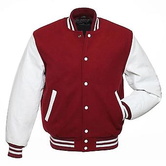 Mens Varsity Baseball, Letterman Jacket Leather Sleeves...
