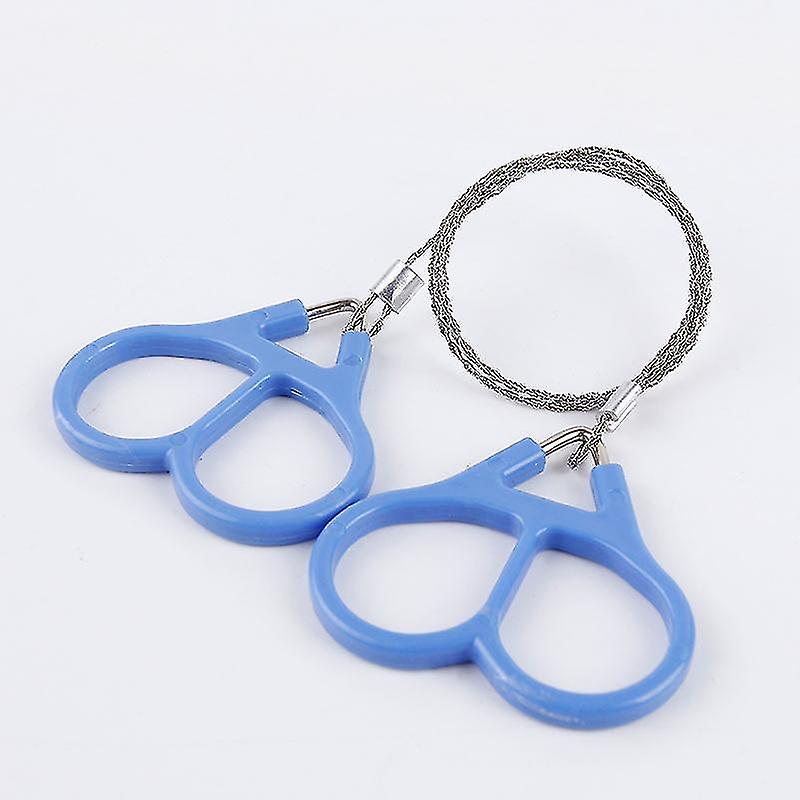 Mini Stainless Steel Wire Saw Ideal For Camping Tree Cutting Kit Tool Chain(10pc, Blue)
