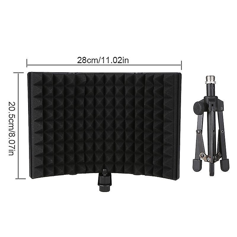 Microphone Isolation Shield Wind Screen High Density Absorbing Foam Live Broadcast Microphone Shield