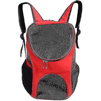 Dog Carrier Backpack Breathable Pet Carrier Bag With Mesh Comfort Cat Backpack Bag Pet Rucksack For Small Dogs Cats Hiking Travel Camping Outdoor (red