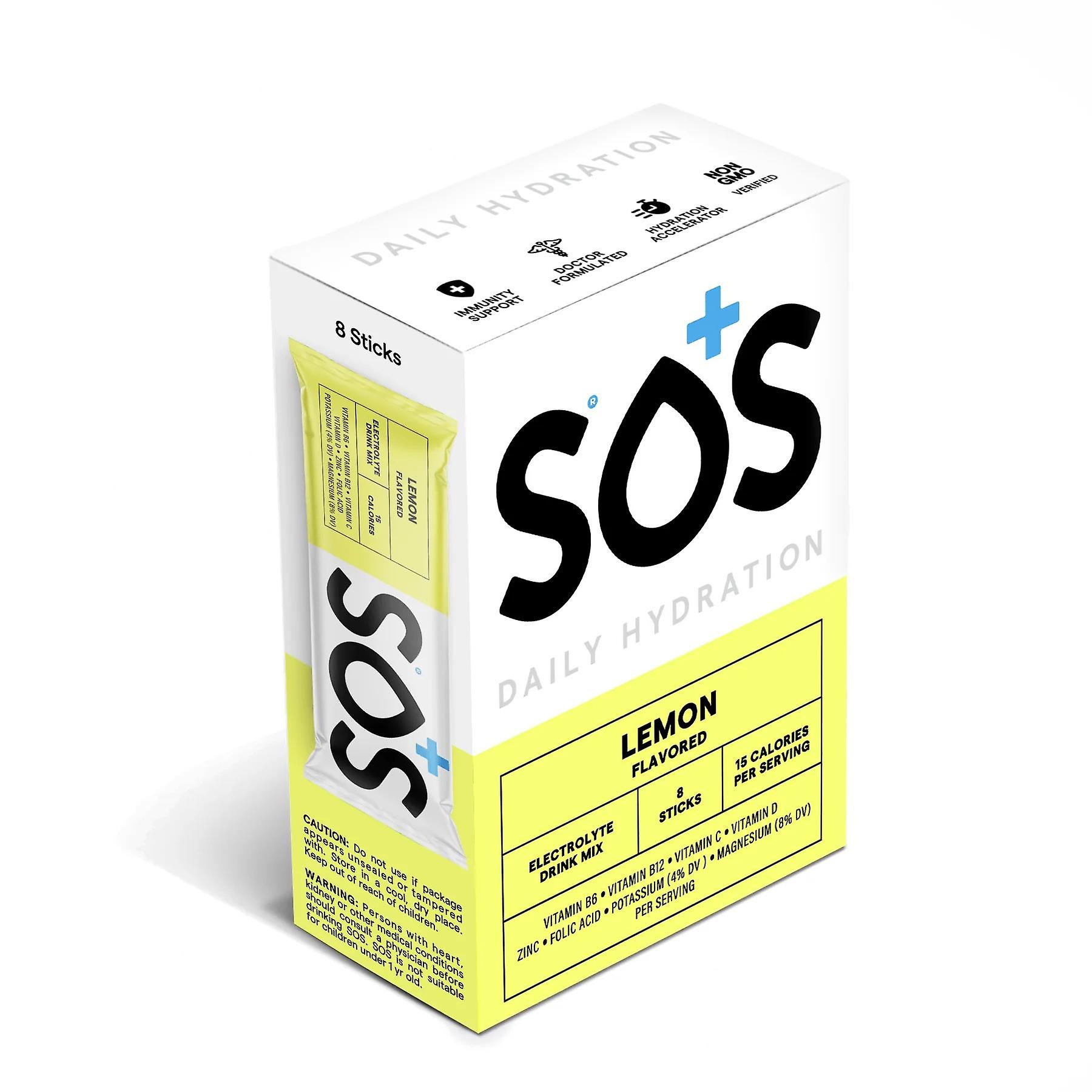 SOS Daily Hydration Electrolyte Drink 8 Sticks - Lemon