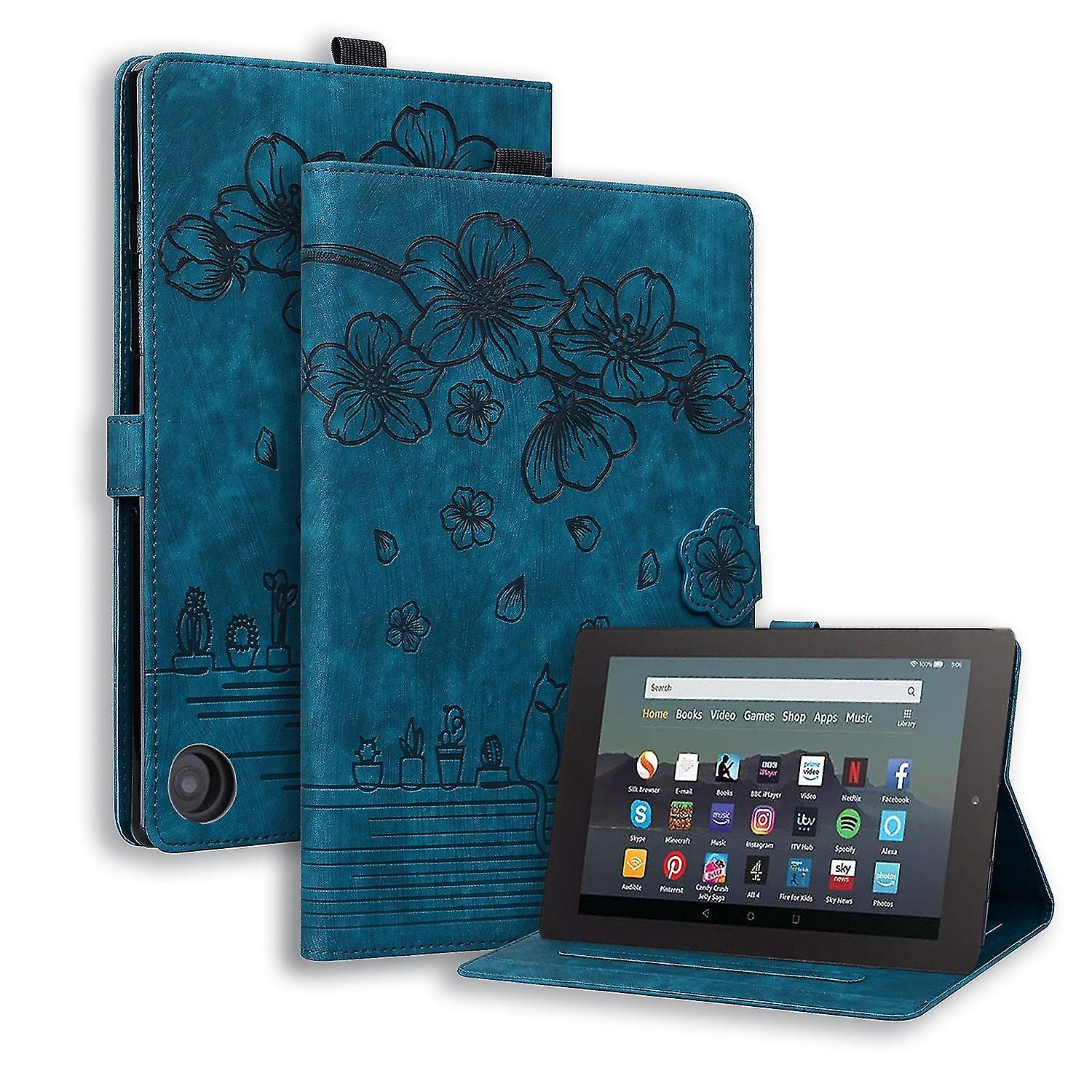 Cat Embossed Leather Case For Amazon Fire Max 11 2023