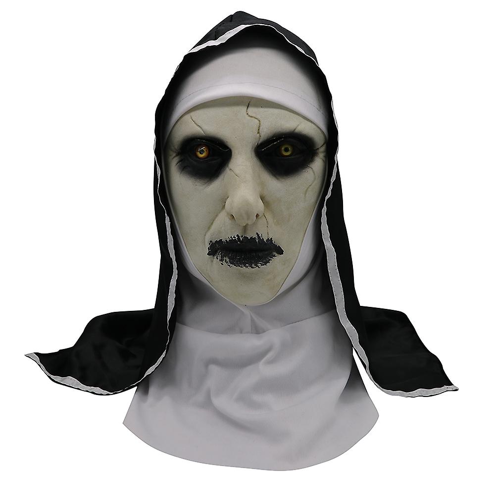 Cadılar Bayramı Rahibe Korku Maskesi Cadılar Bayramı Partisi The Conjuring Valak Başörtülü Korkunç Lateks Maskeler