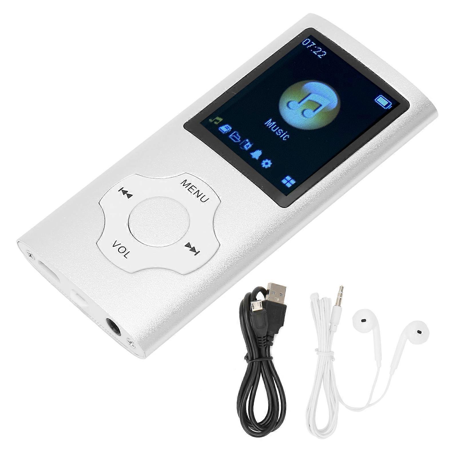 Mp3 Player 1.8 Inch Lcd Screen Support Recording Fm Radio Portable Music Player For Students Silver
