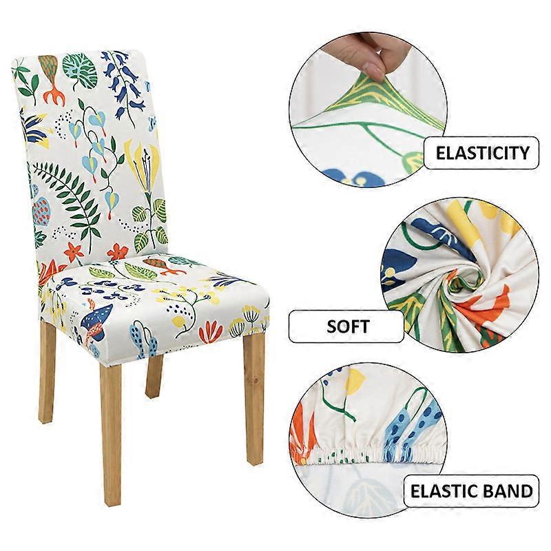 Set of 10pcs Elastic Chair Cover, Universal Modern Pretty Dining Chair Slipcover
