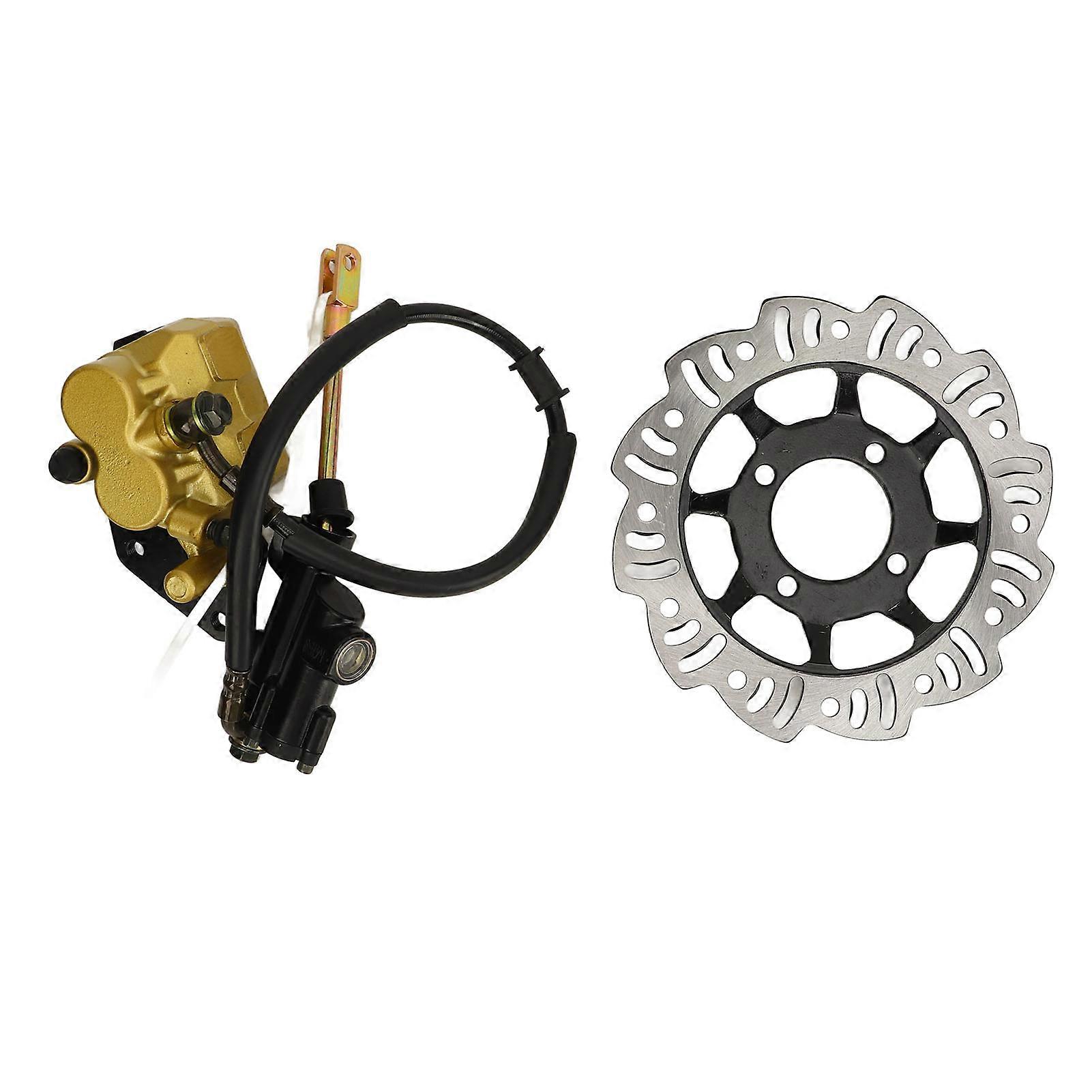 Rear Hydraulic Disc Brake Caliper Brake Master Cylinder Assembly with Brake Discs Set for CRF50 CRF70 E2U711