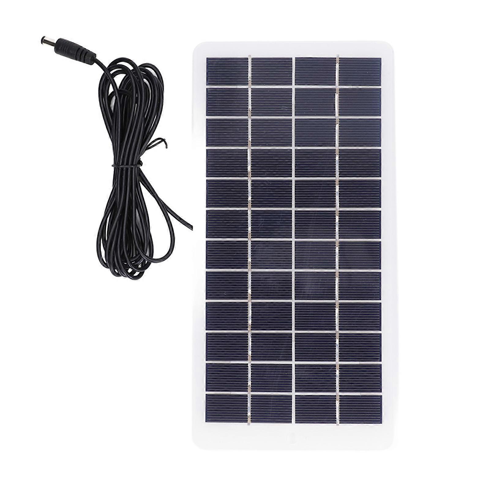 Solar Panel Polysilicon High Light Transmission Portable Solar Cell With Dc Interface For 3.7v Battery 5w 12v
