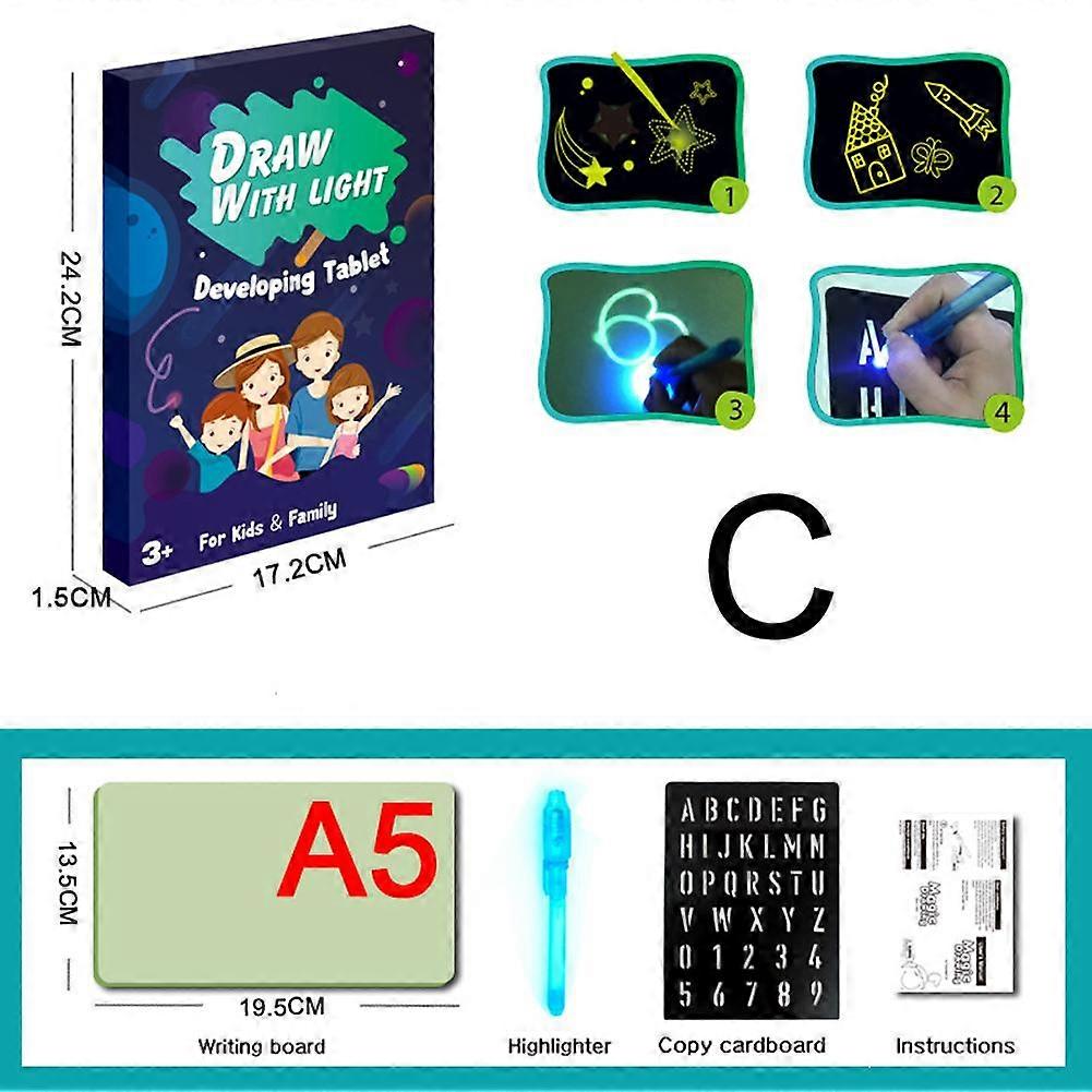 Magic LED Light Drawing Pad, 2024 New LED Light Up Drawing Board for Kids