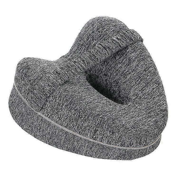 Heart Shaped Orthopedic Sleeping Pillow For Legs Cushion With Knee Support Sciatica Pad Grey