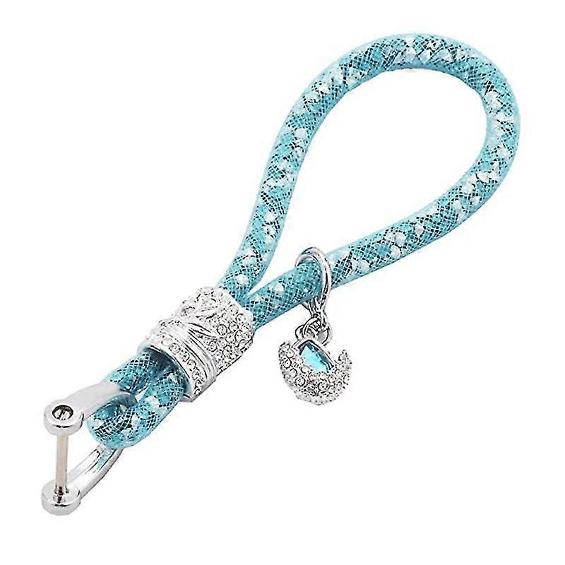 Glitter Key Fob Rhinestones Keychain Strap With Charms Car Key Decorations