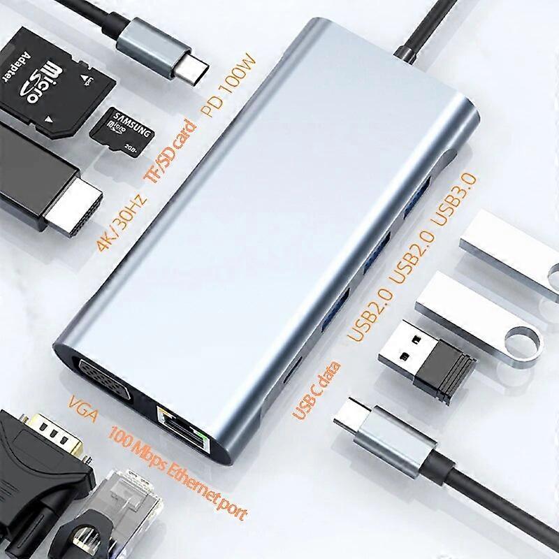 Type C Ten In One Docking Station Typec3.0 Notebook Is Suitable For MacBook Pro Docking Station
