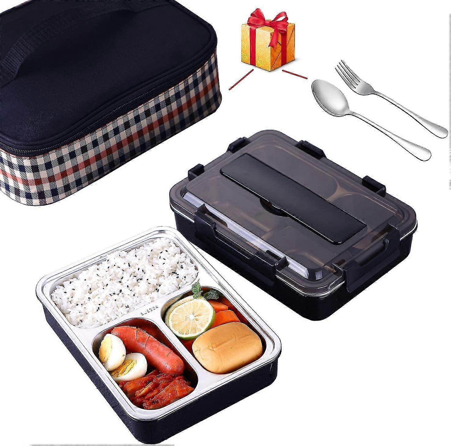 Leak-proof Lunch Box Made Of Stainless Steel Bento Box 1200ml Lunch Box With Compartments, For Hikin