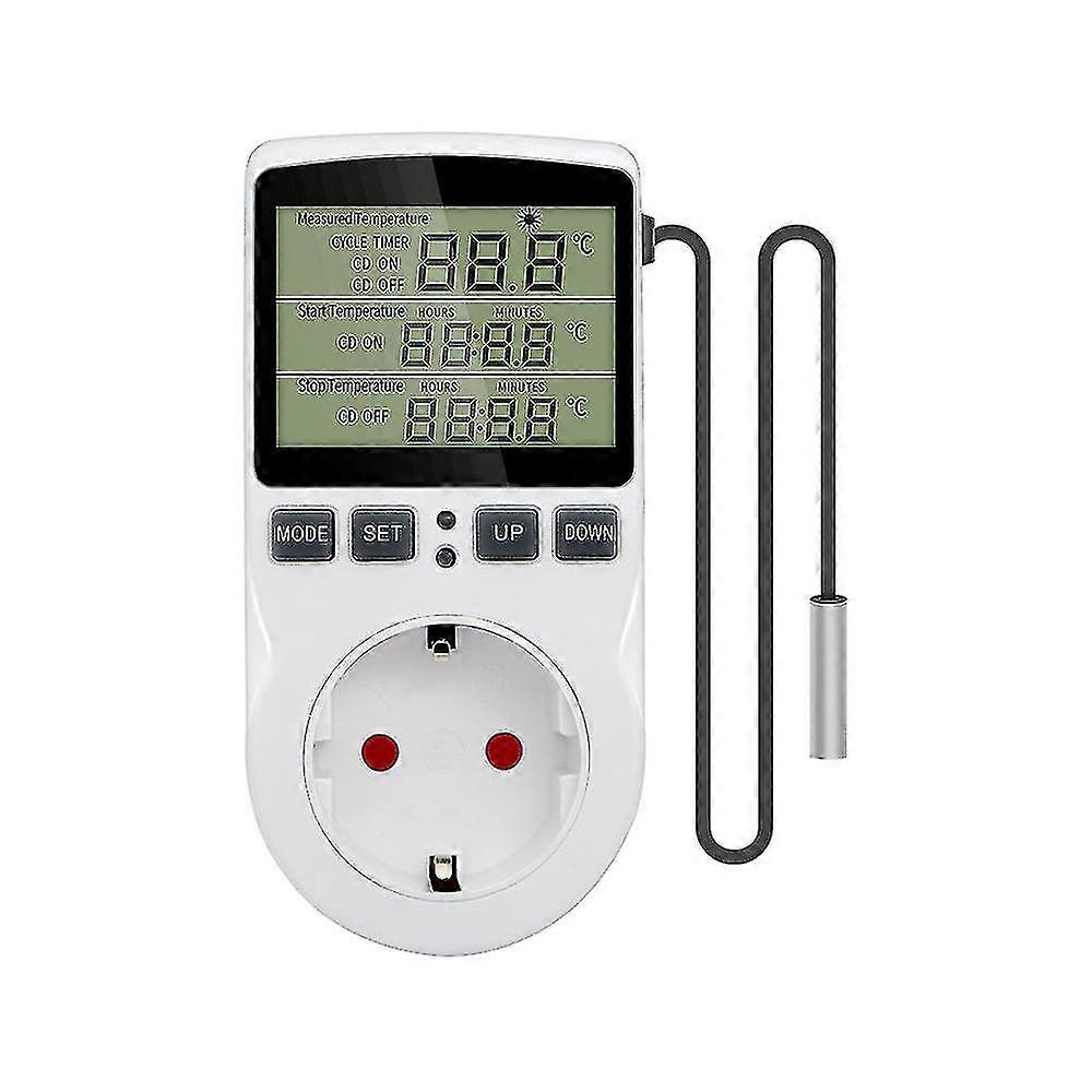 Thermostat Digital Temperature Controller Outlet With Timer Switch Heating Cooling Ac 110v~230v