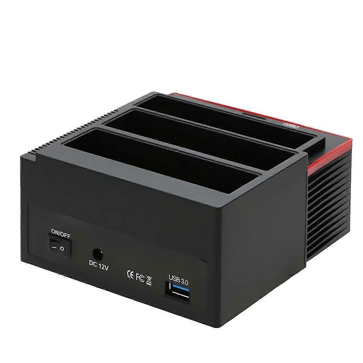 All in 1 Dual Bay HDD Docking Station Multifunctional 2.5/3.5Inch IDE&SATA Hard Disk Base USB 3.0 HDD Station EU Plug