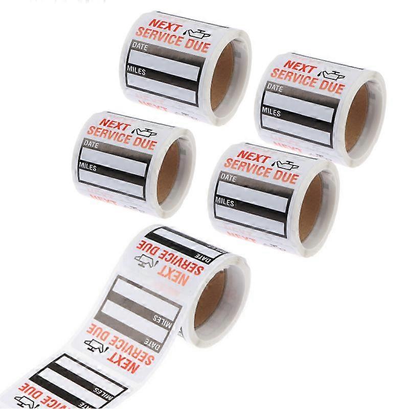 5X "next Service Due" Oil Change Maintenance Service Reminder Stickers Universal Window Rectangle Adhesive Labels Stickers Durable