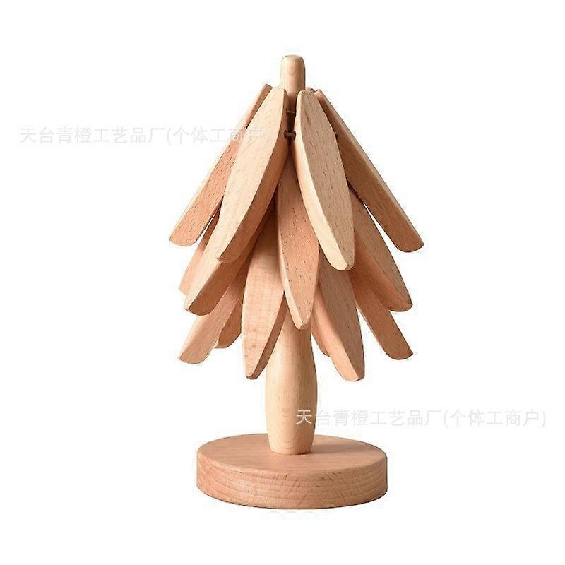 Solid Wood Insulation Pad, Tree-Shaped Trivet Mat, Kitchen Countertop Protection Mat, Heat Resistant Wooden Trivet, Tree Shape Trivet Set Coaster, Ant