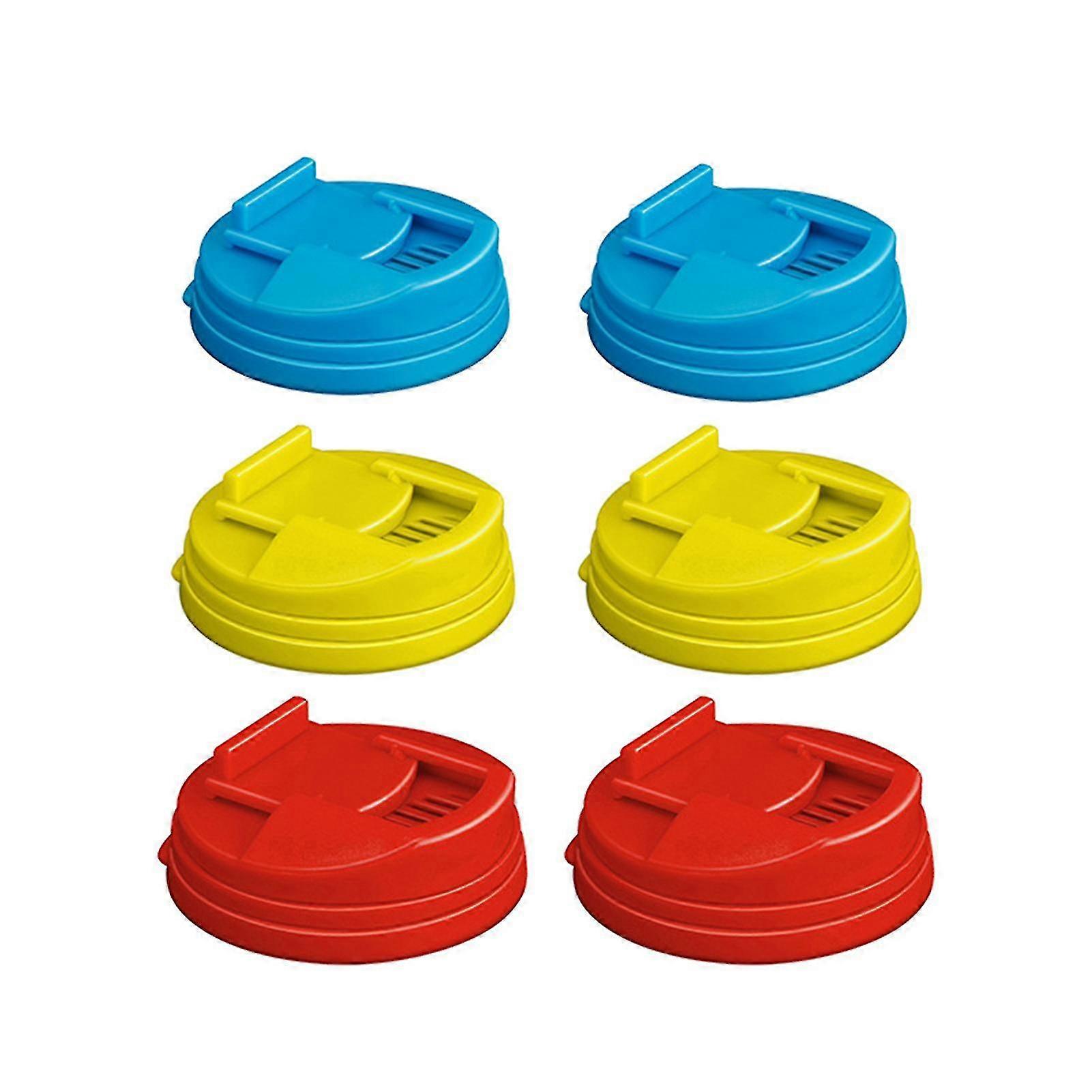 6 Pcs Anti-leak Beverage Can Cover Cap Reusable Soda Can Lids In 3 Colors