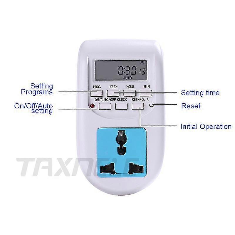 Digital Timer Switch Eu Plug Al-06 Weekly Programmable Electronic 220vac, Timer Lighting Switch Wall Controller Timer