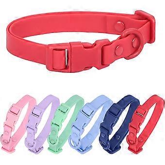 Dog Collar Soft Rubber Dog Collar With Safety Buckle Adjustable Pet Collars For Small Medium Large Dogs -s