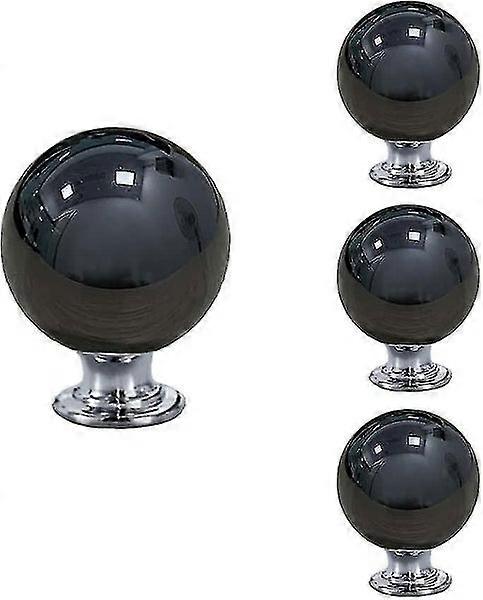 Set Of 4 Drawer Knobs Black Round Ceramic Pull Handle Cabinet Door Knobs Furnitu